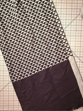 Dual Sided Geometric Print 68” Silk  Scarf